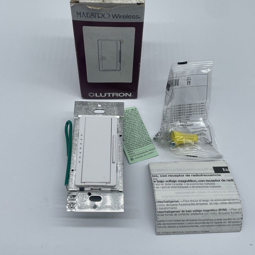 NEW Lutron MRF2-600M-WH Maestro RF Wireless Lighting Dimmer White 600W